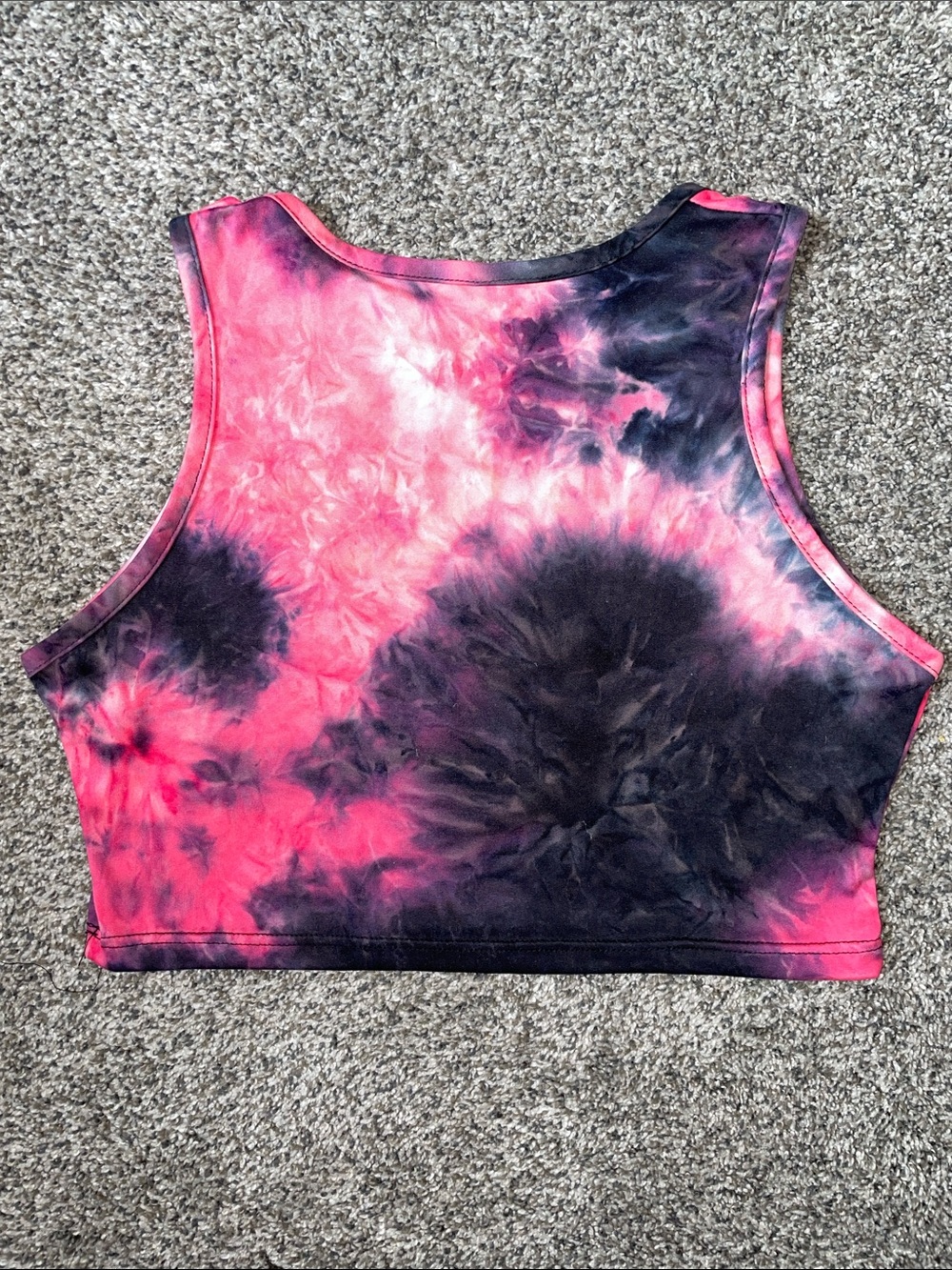 NWOT STYLE 5 Tie-Dye Pink Crop Tank Top.  Size Large. - Picture 3 of 3